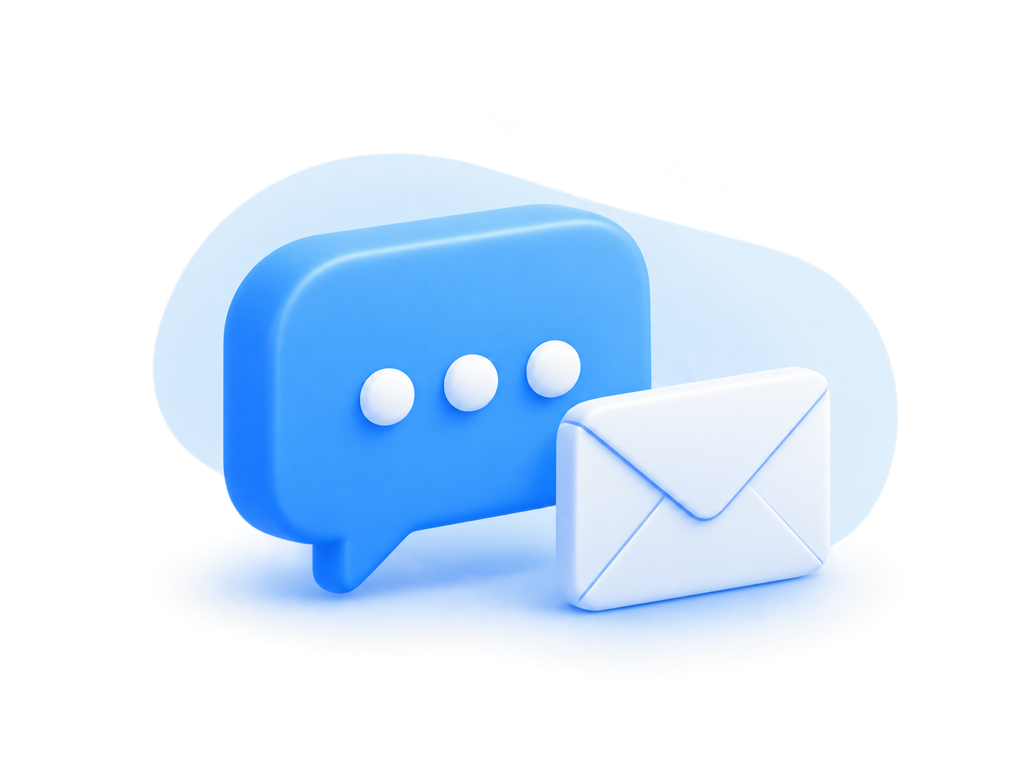 Speech bubble and envelope illustration